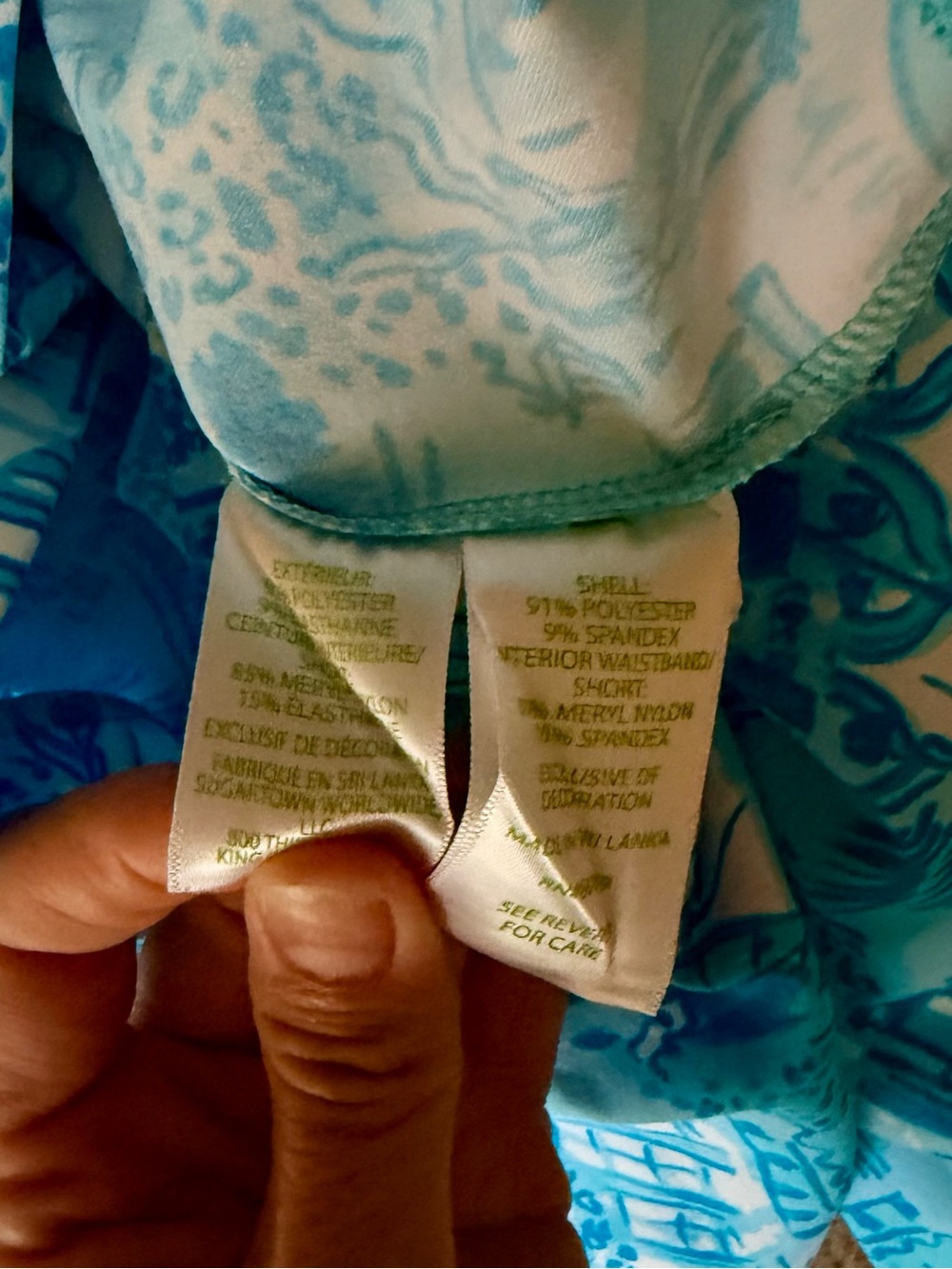 Lilly Pulitzer Luxletic Monica Skort Via Mizner | Blue Palm Beach Print |Size 10 - Picture 7 of 7